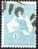 Australia 1929 1 Shilling Blue-green Kangaroo Small Mult Watermark (Wmk 203) Used  - Actual Stamp - Parcel - SG109 - Gebruikt