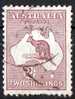 Australia 1929 2 Shilling Maroon Kangaroo Small Mult Watermark (Wmk 203) Used - Actual Stamp - Double Cancel - SG110 - Used Stamps