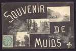 CPA  ANCIENNE- FRANCE- MUIDS (27)- CARTE SOUVENIR DE MUIDS AVEC VUES MULTIPLES- FOND NOIR - Muids