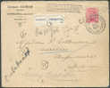 N°138 - 10 Centimes Rouge, Obl. Sc ANTWERPEN 6 S/Env. Notariale (avec Contenu) Du 20-1-1919 Vers La Ville + Etiquette In - Linear Postmarks