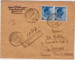 ROUMANIE - 1937 - LETTRE RECOMMANDEE De TARGOVISTE Pour ARRAS (PAS De CALAIS) - Lettres & Documents