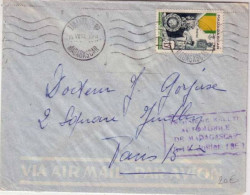 MADAGASCAR - 1953 - 3° RALLYE AUTOMOBILE De MADAGASCAR -Yvert N° 321 Seul Sur LETTRE Par AVION De TANANARIVE => PARIS - - Storia Postale