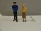 TINTIN, MILOU, HADDOCK. 3 Figurines Publicitaires Offertes Par Les Biscuits LU. 1ère Série Gravée LU-Hergé. 1993 - Poppetjes - Plastic