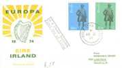 IRELAND  EUROPA CEPT 1974  FDC - 1974