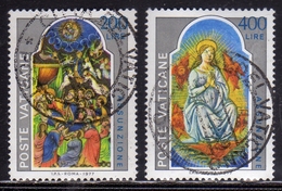 CITTÀ DEL VATICANO VATICAN VATIKAN 1977 ASSUNZIONE DI MARIA MARY RECUITMENT SERIE COMPLETA COMPLETE SET USATA USED OBLIT - Used Stamps