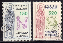 CITTÀ DEL VATICANO VATICAN VATIKAN 1979 SAN S.BASILIO IL GRANDE BASIL THE GREAT SERIE COMPLETA SET USATA USED OBLITERE' - Used Stamps