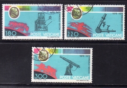 CITTÀ DEL VATICANO VATICAN VATIKAN 1979 ASTRONOMO ANGELO SECCHI ASTRONOMER SERIE COMPLETA COMPLETE SET USATA USED OBLIT - Gebraucht