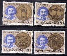 CITTÀ DEL VATICANO VATICAN VATIKAN 1980 GIAN LORENZO BERNINI SERIE COMPLETA COMPLETE SET USATA USED OBLITERE' - Used Stamps