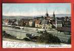 T136 Payerne,la Gare Et Vue Générale,wagons,Loco.Cachet Payerne Et Chevroux 1907.Précurseur.CPN 613 - Payerne