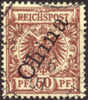 Germany Offices In China #6 XF Used 50pf From 1898 - China (kantoren)