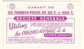 Couverture De Carnet VIDE - SOCIETE GENERALE / SHD / PERNET DUCHER - Série 14.57 - 1955-1961 Marianne De Muller