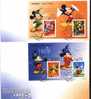 FDC Taiwan 2005 Mickey Mouse Cartoon Stamps S/s Steamboat Christmas Book Fantasia Pauper - FDC