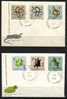 POLAND FDC 1963 REPTILES & AMPHIBIANS SET OF 12 Snake Lizard Toad Turtle Worm Tree Frog Newt Salamandra - FDC