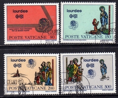 CITTÀ DEL VATICANO VATICAN VATIKAN 1981 CONGRESSO EUCARISTICO LOURDES 81 EUCHARISTIC CONGRESS SERIE COMPLETA USATA USED - Used Stamps