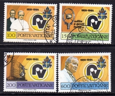 CITTA' DEL VATICANO VATIKAN VATICAN 1981 RADIO VATICANA SERIE COMPLETA COMPLETE SET USATA USED OBLITERE' - Used Stamps