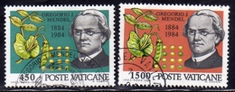 CITTÀ DEL VATICANO VATICAN VATIKAN 1984 BIOLOGO ABATE GREGORIO J.MENDEL SERIE COMPLETA COMPLETE SET USATA USED OBLITERE' - Used Stamps