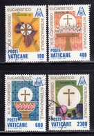 CITTÀ DEL VATICANO VATICAN VATIKAN 1985 CONGRESSO EUCARISTICO EUCHARISTIC CONGRESS SERIE COMPLETA SET USATA USED OBLITER - Used Stamps