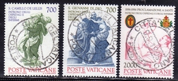 CITTÀ DEL VATICANO VATICAN VATIKAN 1986 SANTI S. CAMILLO DE LELLIS E SAN GIOVANNI DI DIO SERIE COMPLETA SET USATA USED - Gebruikt