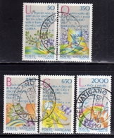 CITTÀ DEL VATICANO VAICAN VATIKAN 1986 ANNO INTERNAZIONALE DELLA PACE PEACE YEAR SERIE COMPLETA USATA USED OBLITERE' - Used Stamps