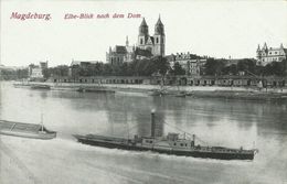 5 AKs Magdeburg Dom & Elbschiff Mit Holz-Lastkahn ~1910 #11 - Maagdenburg