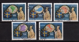 CITTÀ DEL VATICANO VATICAN 1989 VIAGGI DEL PAPA POPE TRAVELS SERIE COMPLETA COMPLETE SET USATA USED OBLITERE' - Used Stamps