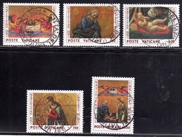 CITTÀ DEL VATICANO VATICAN VATIKAN 1990 NATALE CHRISTMAS NOEL WEIHNACHTEN NAVIDAD SERIE COMPLETA SET USATA USED OBLITERE - Used Stamps