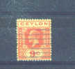 CEYLON -  1912 George V 9c  FU - Ceylan (...-1947)