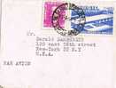 Carta Aerea SAO PAOLO (Brasil) 1958 To NY - Covers & Documents