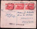 Congo Belg. 1944 Carte Affr. 2.50f X 3 De Jadotville Pour Bxl + Marques "CENSURE Congo Belge"+Mission Bénédictine Lubudi - Altri & Non Classificati