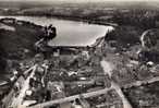 CPSM De JUGON Vue Aérienne Du Centre Vers L'étang - Jugon-les-Lacs