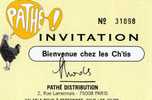 Invitation Pour Le Film Bienvenue Chez Les Chti Offert Par Pathe Cinema Coq Place Numerote Dany Boon Nord 59 - Bioscoopreclame