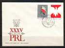 POLAND FDC 1979 30 YEARS OF PRL Polish People´s Republic Communism Flag Eagle Flower Cancellation - FDC