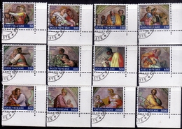 CITTÀ DEL VATICANO VATICAN VATIKAN 1991 CAPPELLA SISTINA SISTINE CHAPEL SERIE COMPLETA COMPLETE SET USATA USED OBLITERE' - Used Stamps