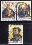 CITTÀ DEL VATICANO VATIKAN VATICAN 1993 HANS HOLBEIN IL GIOVANE SERIE COMPLETA COMPLETE SET USATA USED OBLITERE' - Used Stamps