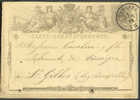 Cachet DOUBLECERCLE  Sur Entier Postal Lion Couché - GENAPPE 1872 - NIPA 300 X 3 -- 6232 à Mr. Cuvelier, Fabricant De Vi - Tarjetas 1871-1909