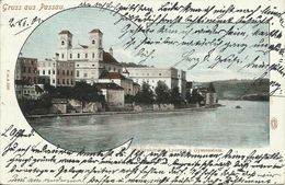 AK Passau Kirche Gymnasium Leopoldinum Autocolor 1901 #11 - Passau