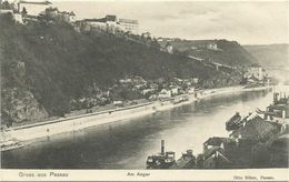 AK Passau Am Anger Ansicht Zum Oberhaus Mit Schiff ~1900 #15 - Passau