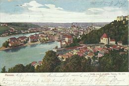 AK Passau Ortsansicht Farblitho 1904 Stempel Kalteneck #38 - Passau