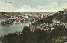 AK Passau Ortsansicht Ortsspitze Farblitho 1908 #45 - Passau