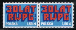 POLAND 1979 30th ANNIV RWPG Rada Wzajemnej Pomocy Gospodarczej COMECON Council For Mutual Economic Assistance PAIR NHM - Unused Stamps