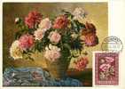 HONGRIE   CARTE MAXIMUM FLEURS  BUDAPEST - Cartes-maximum (CM)