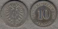 Pièce Allemagne 10 Pfennig 1875 - ( Image  Delcampe Non Représentive De La Qualité De La Pièce Mise  En Vente) - 10 Pfennig
