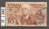 ITALIA COLONIE/ETIOPIA, 1936, Vitt. Emanuele III, Cent. 10, Usato - Etiopia