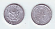 Congo 1 Likuta 1967 - Congo (República Democrática 1964-70)