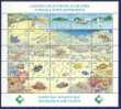 Palau 1990 Birds Oiseaux Aves Tropicbird Tern Plover Fishes Sharks Marine Life Lagoon Life Sheet Of 25 MNH - Marine Web-footed Birds