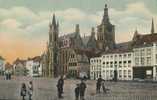 Diksmuide A/ Ijzer   :  Grote Markt En Stadhuis   (  Oude Prent :  21.5 X 14 Cm ) - Diksmuide