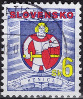 SLOVAQUIE Poste 215 (o) SENICA Armoirie écu épée Glaive Coat Of Arms Héraldique 2 - Usados