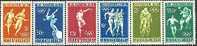 LM0177 Luxembourg 1968 Olympic Racing Swimming 6v MNH - Unused Stamps