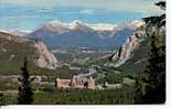 Banff Springs Hotel And World Famous Golf Course, Fairholme Mountain Range In The Back - Banff