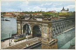 AK Mannheim Rheinbrücke & Straßenbahn Color ~1920 #47 - Mannheim